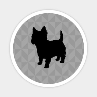 Cairn Terrier / Westie Dog Lover Gift - Scandi Geometric Silhouette Magnet